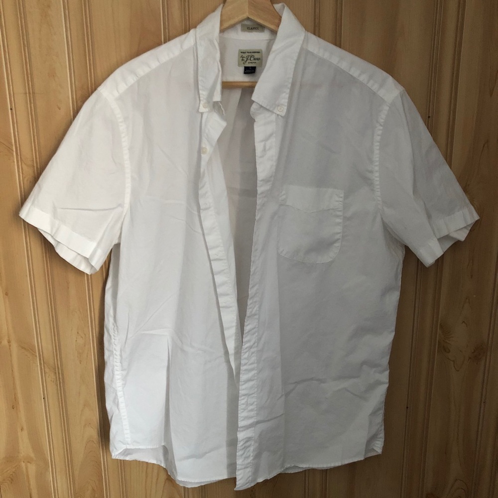 J Crew secret wash stretch short sleeve button up